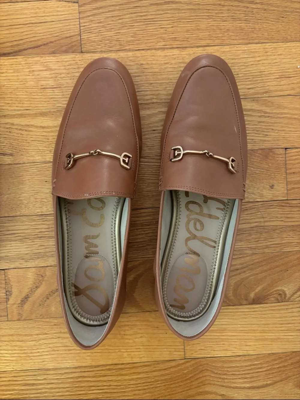 Sam Edelman Lorraine Tan Leather Horsebit Loafers - Picture 1 of 4